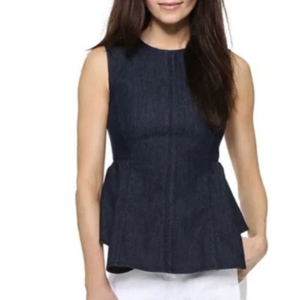 Theory Kalsing D Peplum Top Sz P (00-0) - Picture 2 of 8